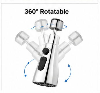 360° Flexible Tap Extender with 3 Water Spray Modes