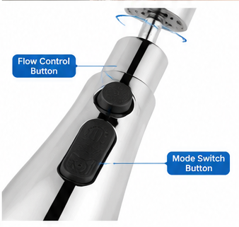 360° Flexible Tap Extender with 3 Water Spray Modes