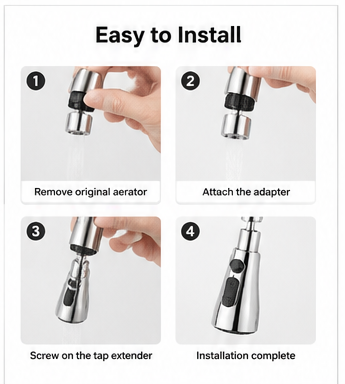 360° Flexible Tap Extender with 3 Water Spray Modes