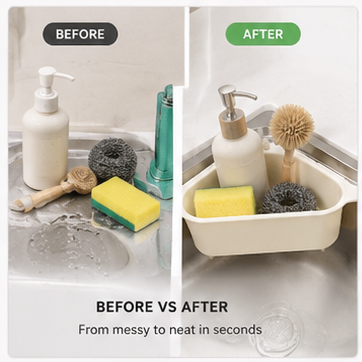 Premium Kitchen Sink Organizer Rack with Drain Tray