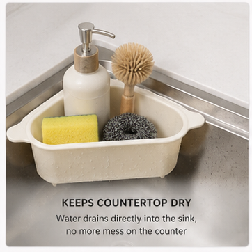 Premium Kitchen Sink Organizer Rack with Drain Tray
